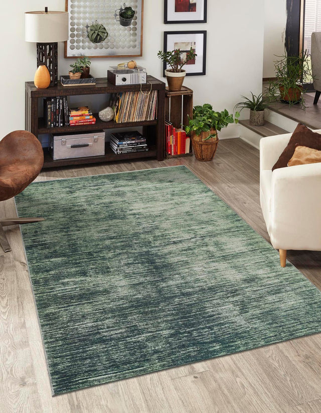 Green 2' x 3' Asha Rectangle Area Rug 100% Chenille Cotton Easy Clean Indoor Living Dining Bedroom Office Carpet for Sale at Rug Engine