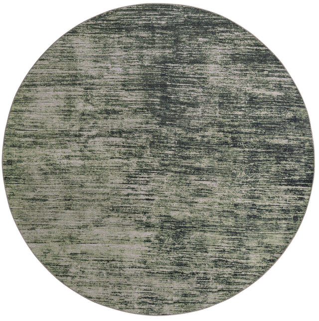 Green 7' 7 x 7' 7 Asha Round Area Rug 100% Chenille Cotton Easy Clean Indoor Living Dining Bedroom Office Carpet for Sale at Rug Engine