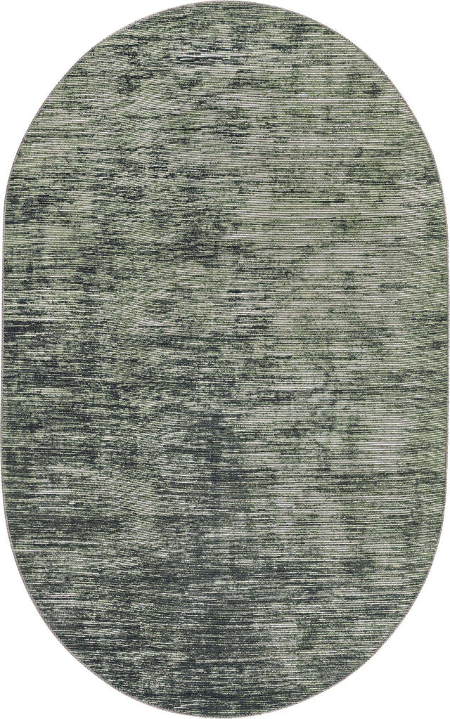 Green 5' x 8' Asha Oval Area Rug 100% Chenille Cotton Easy Clean Indoor Living Dining Bedroom Office Carpet for Sale at Rug Engine