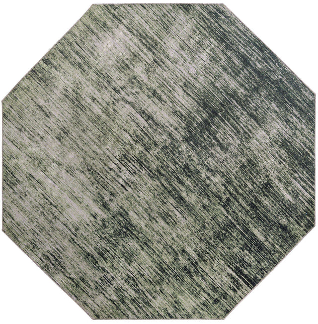 Green 7' 7 x 7' 7 Asha Octagon Area Rug 100% Chenille Cotton Easy Clean Indoor Living Dining Bedroom Office Carpet for Sale at Rug Engine