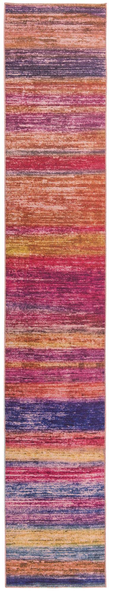 Multicolor 2' 6 x 14' Asha Runner Area Rug 100% Chenille Cotton Easy Clean Indoor Living Dining Bedroom Office Carpet for Sale at Rug Engine