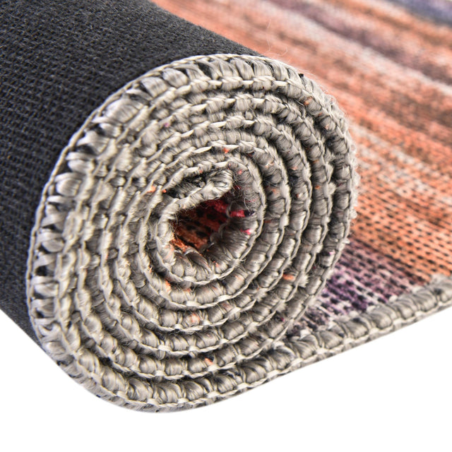 Multicolor 7' 7 x 7' 7 Asha Round Area Rug 100% Chenille Cotton Easy Clean Indoor Living Dining Bedroom Office Carpet for Sale at Rug Engine