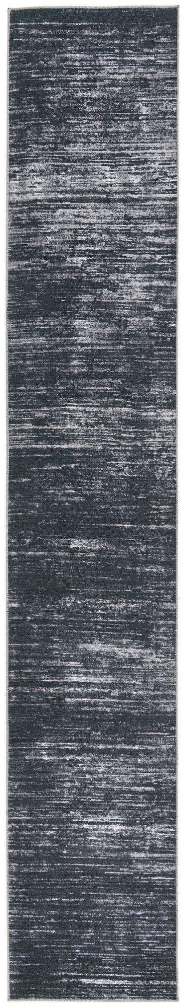 Black 2' 6 x 14' Asha Runner Area Rug 100% Chenille Cotton Easy Clean Indoor Living Dining Bedroom Office Carpet for Sale at Rug Engine