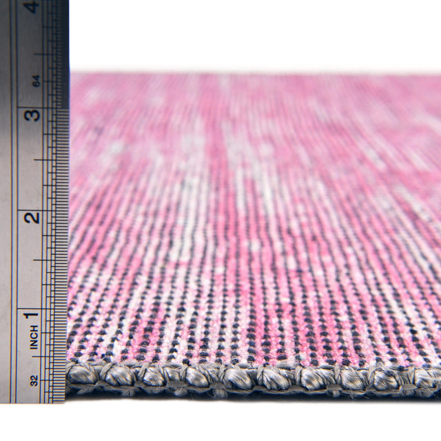 Pink 2' 6 x 16' Asha Runner Area Rug 100% Chenille Cotton Easy Clean Indoor Living Dining Bedroom Office Carpet for Sale at Rug Engine