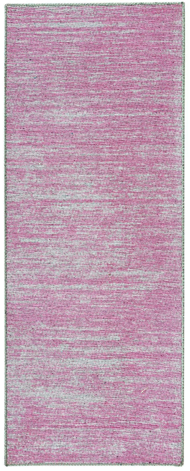 Pink 2' x 5' Asha Runner Area Rug 100% Chenille Cotton Easy Clean Indoor Living Dining Bedroom Office Carpet for Sale at Rug Engine
