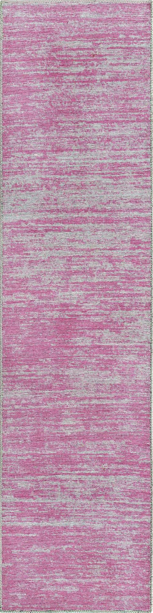 Pink 2' x 8' Asha Runner Area Rug 100% Chenille Cotton Easy Clean Indoor Living Dining Bedroom Office Carpet for Sale at Rug Engine
