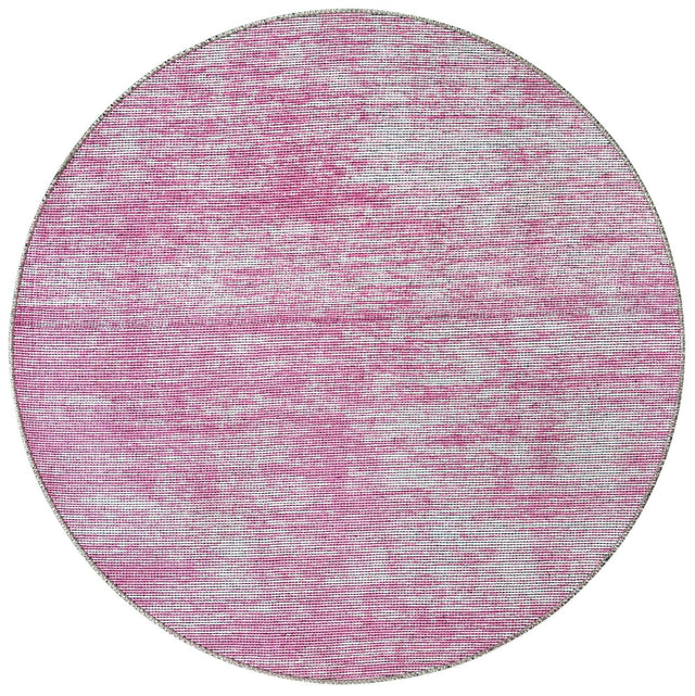 Pink 3' 6 x 3' 6 Asha Round Area Rug 100% Chenille Cotton Easy Clean Indoor Living Dining Bedroom Office Carpet for Sale at Rug Engine