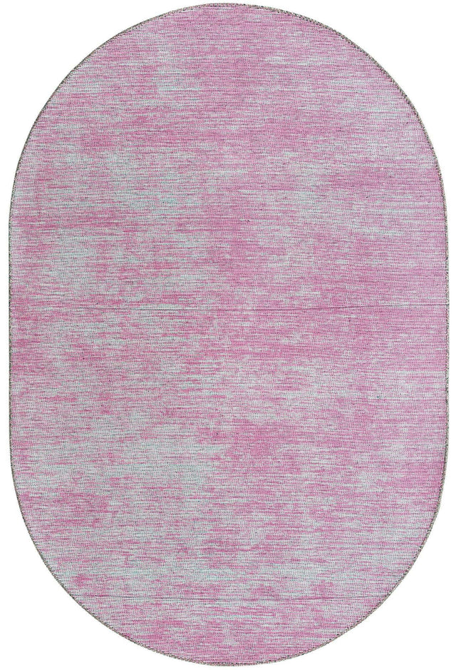 Pink 4' x 6' Asha Oval Area Rug 100% Chenille Cotton Easy Clean Indoor Living Dining Bedroom Office Carpet for Sale at Rug Engine