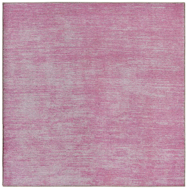 Pink 5' x 5' Asha Square Area Rug 100% Chenille Cotton Easy Clean Indoor Living Dining Bedroom Office Carpet for Sale at Rug Engine