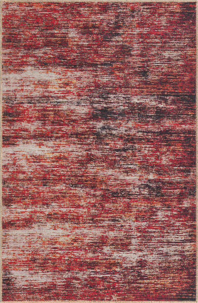 Rust Red 3' 6 x 5' 6 Asha Rectangle Area Rug 100% Chenille Cotton Easy Clean Indoor Living Dining Bedroom Office Carpet for Sale at Rug Engine