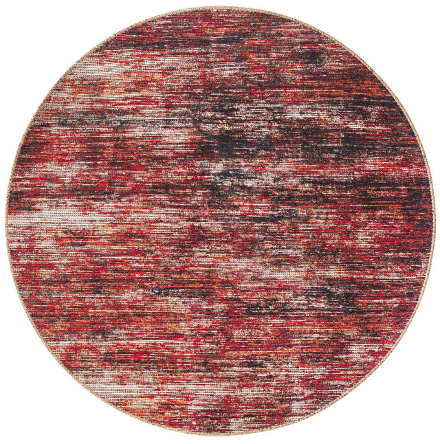 Rust Red 3' 6 x 3' 6 Asha Round Area Rug 100% Chenille Cotton Easy Clean Indoor Living Dining Bedroom Office Carpet for Sale at Rug Engine