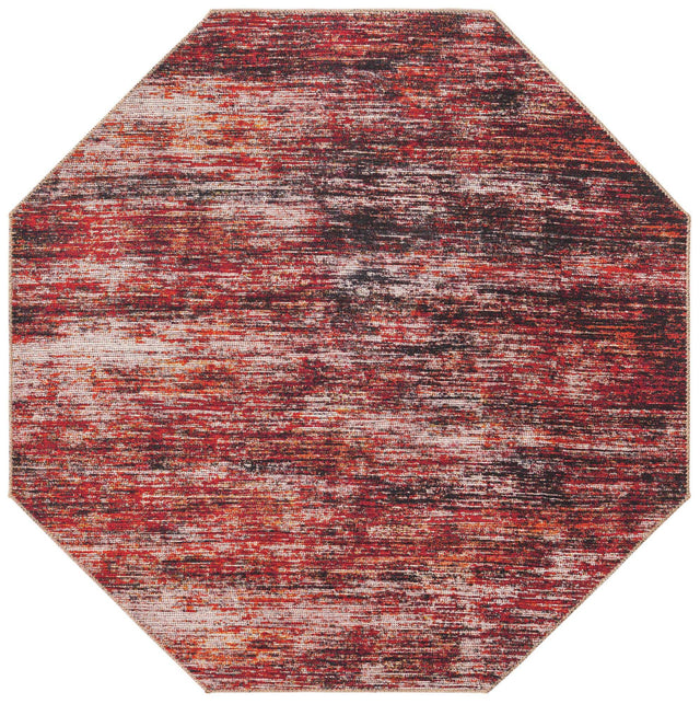 Rust Red 5' x 5' Asha Octagon Area Rug 100% Chenille Cotton Easy Clean Indoor Living Dining Bedroom Office Carpet for Sale at Rug Engine