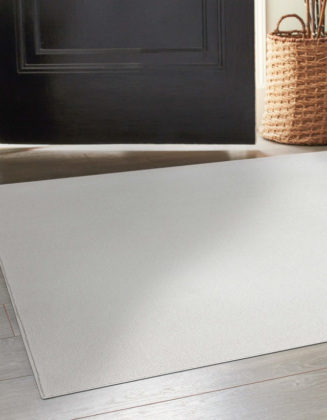 Cloud Gray 3' 3 x 3' 3 Everyday Solid Square Area Rug 100% Polypropylene With Felt Backing Easy Clean Simple Carpet for Minimalist Room Decorating for Sale at Rug Engine