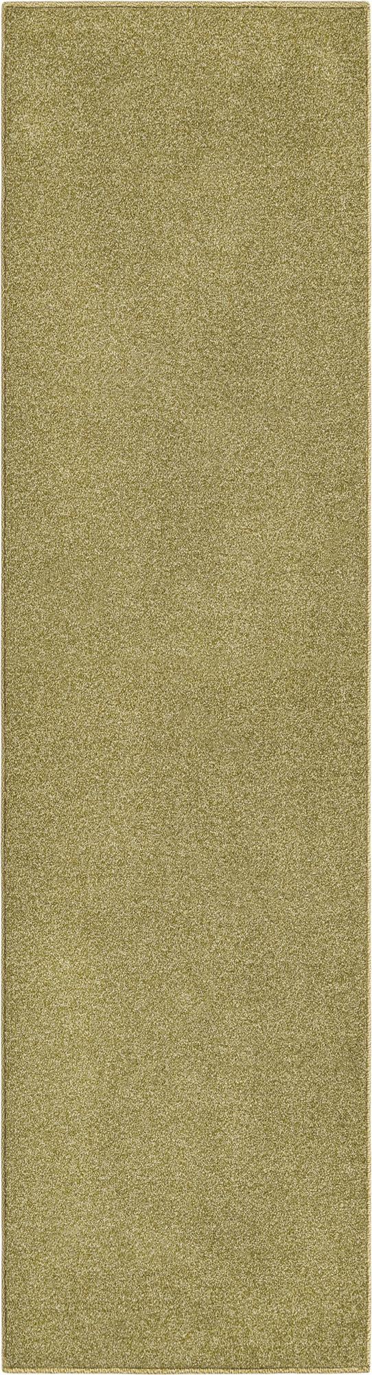 Fem Green 2' x 8' Everyday Solid Runner Area Rug 100% Polypropylene With Felt Backing Easy Clean Simple Carpet for Minimalist Room Decorating for Sale at Rug Engine