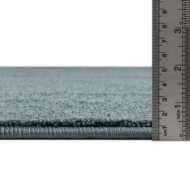 Steel blue 3' 3 x 3' 3 Everyday Solid Square Area Rug 100% Polypropylene With Felt Backing Easy Clean Simple Carpet for Minimalist Room Decorating for Sale at Rug Engine