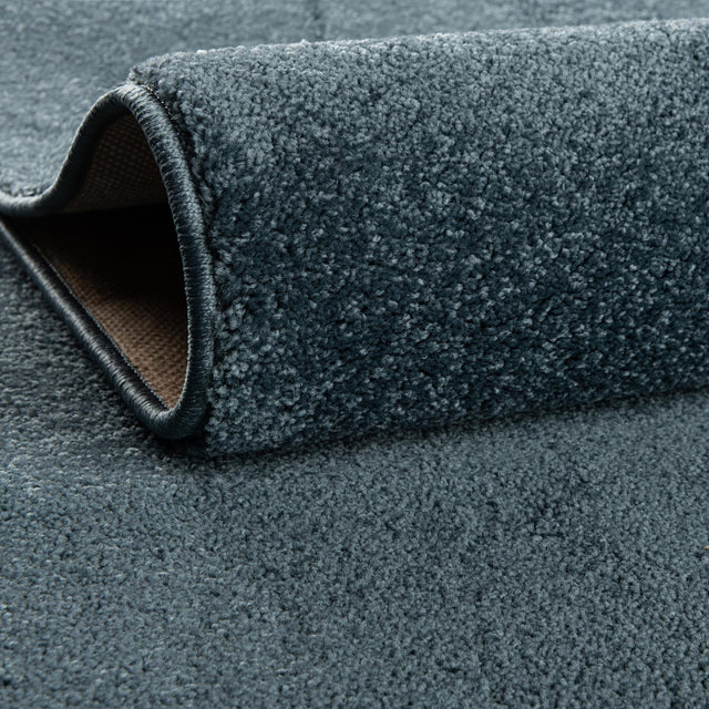Steel blue 3' 3 x 3' 3 Everyday Solid Square Area Rug 100% Polypropylene With Felt Backing Easy Clean Simple Carpet for Minimalist Room Decorating for Sale at Rug Engine