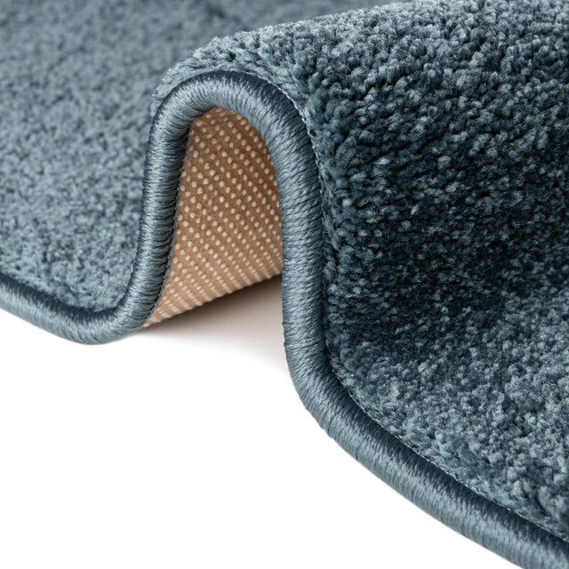 Steel blue 3' 3 x 3' 3 Everyday Solid Square Area Rug 100% Polypropylene With Felt Backing Easy Clean Simple Carpet for Minimalist Room Decorating for Sale at Rug Engine