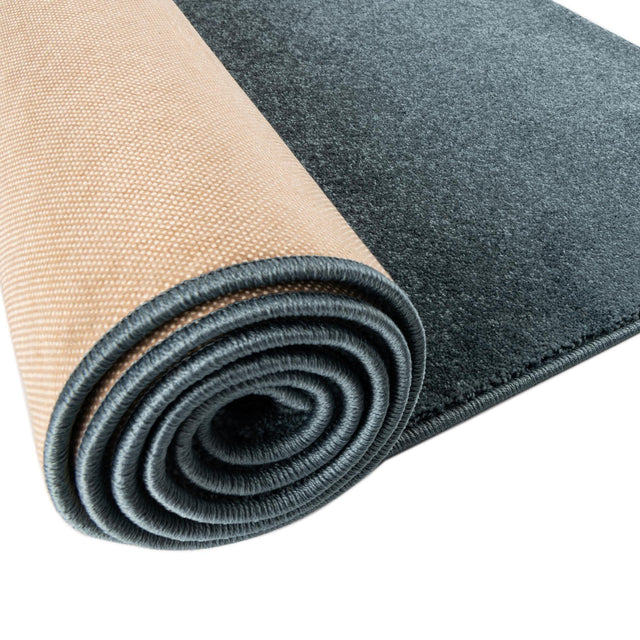 Steel blue 3' 3 x 3' 3 Everyday Solid Square Area Rug 100% Polypropylene With Felt Backing Easy Clean Simple Carpet for Minimalist Room Decorating for Sale at Rug Engine