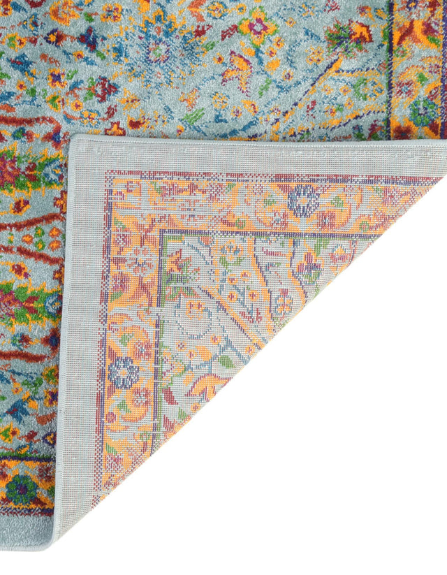 Aqua 7' 10 x 7' 10 Calypso Octagon Area Rug 100% Polypropylene With Cotton Backing Colorful Vivid Traditional Design Carpet for Living Office Dining Rooms for Sale at Rug Engine