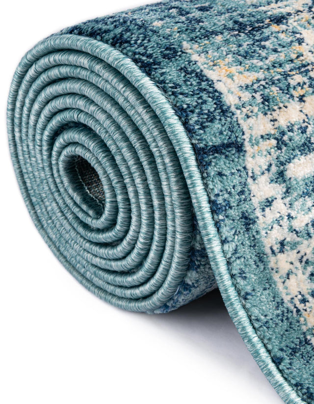 Navy Blue 3' 3 x 3' 3 Oslo Round Area Rug 100% Polypropylene Traditional Classic Vintage Distressed Carpet for Indoor Home Decor for Sale at Rug Engine