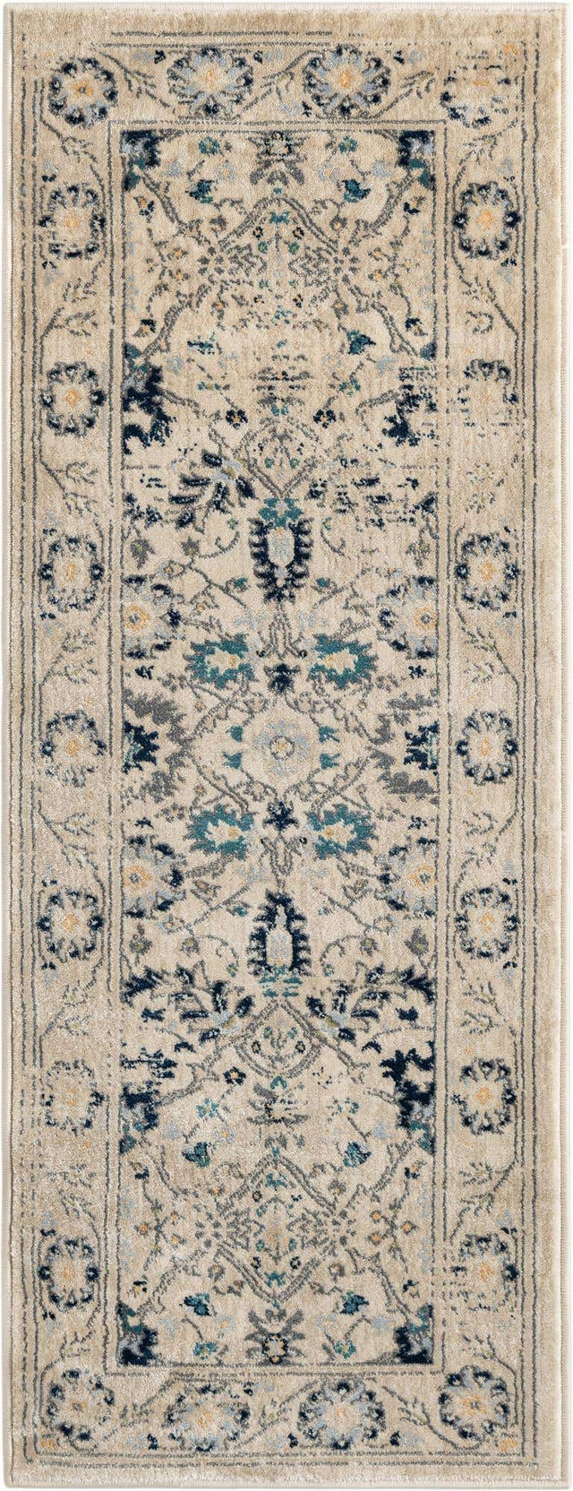 Beige 2' x 5' 1 Oslo Runner Area Rug 100% Polypropylene Traditional Classic Vintage Distressed Carpet for Indoor Home Decor for Sale at Rug Engine