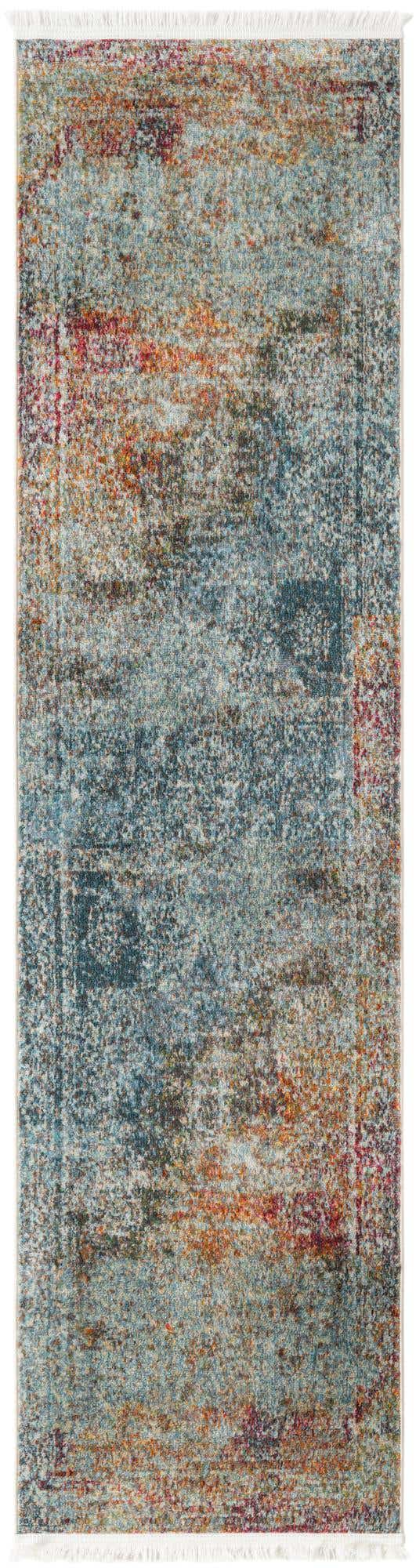 Multicolor 2' x 8' Baracoa Runner Area Rug 100% Polypropylene Distressed Vintage Living Dining Room Office Traditional Carpet for Sale at Rug Engine