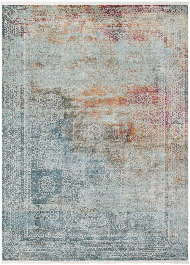 Multicolor 8' x 11' Baracoa Rectangle Area Rug 100% Polypropylene Distressed Vintage Living Dining Room Office Traditional Carpet for Sale at Rug Engine