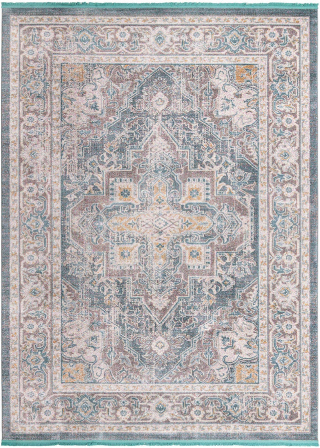 Gray 8' x 11' Baracoa Rectangle Area Rug 100% Polypropylene Distressed Vintage Living Dining Room Office Traditional Carpet for Sale at Rug Engine