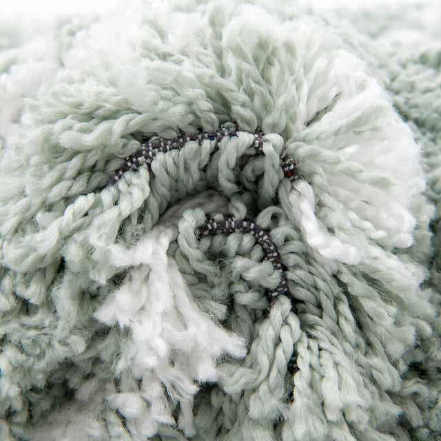 White Cyan 2' x 6' 1 Rabat Shag Runner Area Rug Thick Soft Touch Fluffy & Plush Shaggy Pile Durable Geometric Carpet for Luxury Interior Design for Sale at Rug Engine