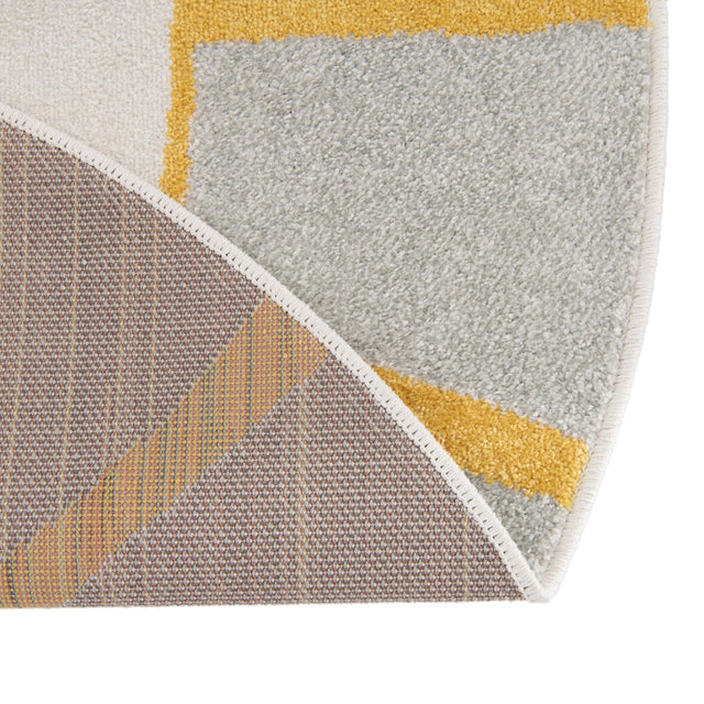 Gray 3' 3 x 3' 3 Whimsy Kids Round Area Rug for Baby Nursery, Toddler Playroom, Bedrooms