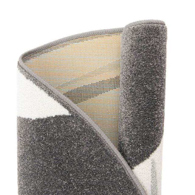 Black and White 7' 10 x 7' 10 Whimsy Kids Round Area Rug for Baby Nursery, Toddler Playroom, Bedrooms