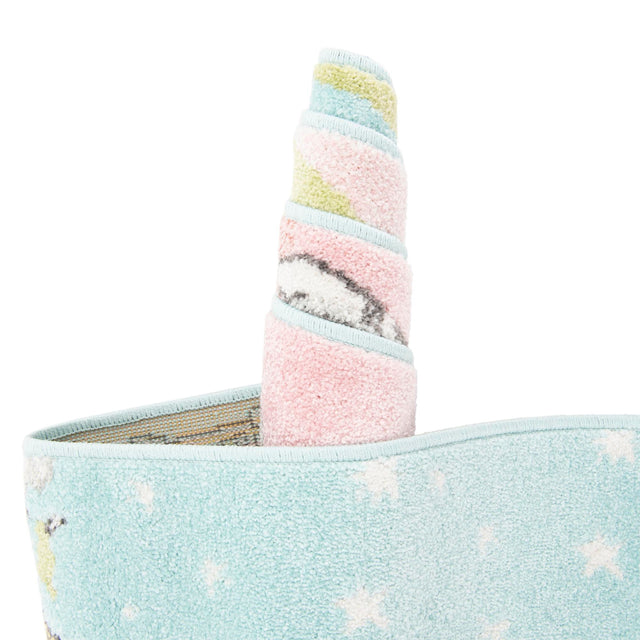 Multicolor 3' 11 x 5' 11 Whimsy Kids Rectangle Area Rug for Baby Nursery, Toddler Playroom, Bedrooms