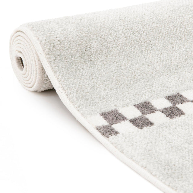 Gray 5' 3 x 8' Whimsy Kids Rectangle Area Rug for Baby Nursery, Toddler Playroom, Bedrooms Playful Fun Design Easy Clean Carpet for Sale at Rug Engine