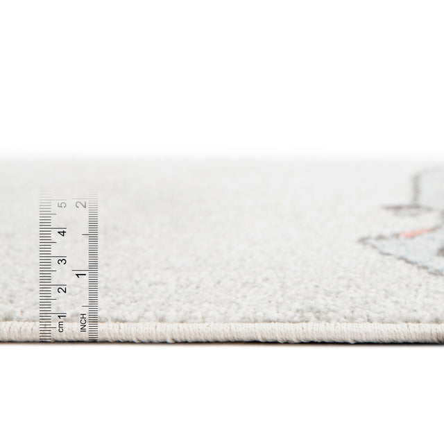 Gray 2' 2 x 3' 11 Whimsy Kids Runner Area Rug for Baby Nursery, Toddler Playroom, Bedrooms