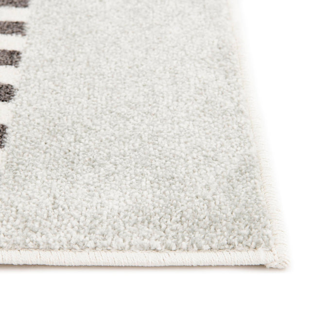 Gray 2' 2 x 3' 11 Whimsy Kids Runner Area Rug for Baby Nursery, Toddler Playroom, Bedrooms