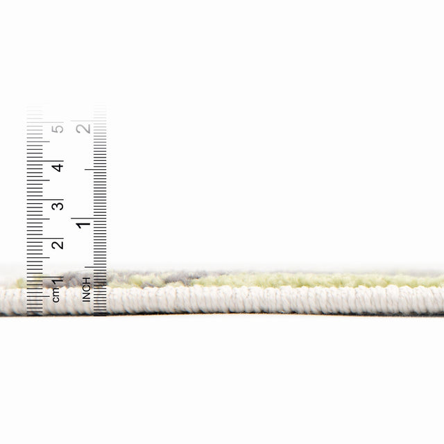 Gray 2' 2 x 2' 11 Whimsy Kids Rectangle Area Rug for Baby Nursery, Toddler Playroom, Bedrooms