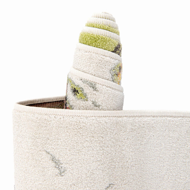 Gray 2' 2 x 2' 11 Whimsy Kids Rectangle Area Rug for Baby Nursery, Toddler Playroom, Bedrooms