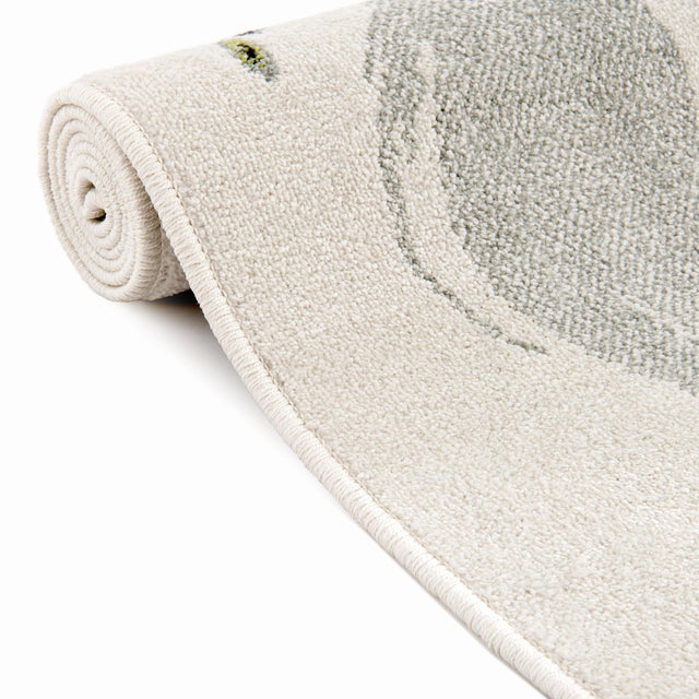 Gray 2' 2 x 2' 11 Whimsy Kids Rectangle Area Rug for Baby Nursery, Toddler Playroom, Bedrooms