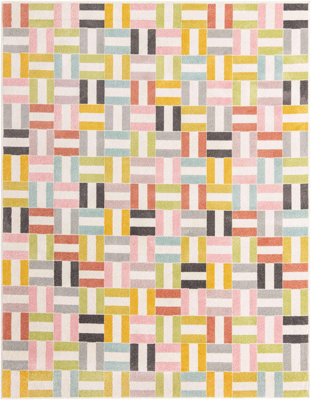 Multicolor 7' 10 x 10' Whimsy Kids Rectangle Area Rug for Baby Nursery, Toddler Playroom, Bedrooms Playful Fun Design Easy Clean Carpet for Sale at Rug Engine