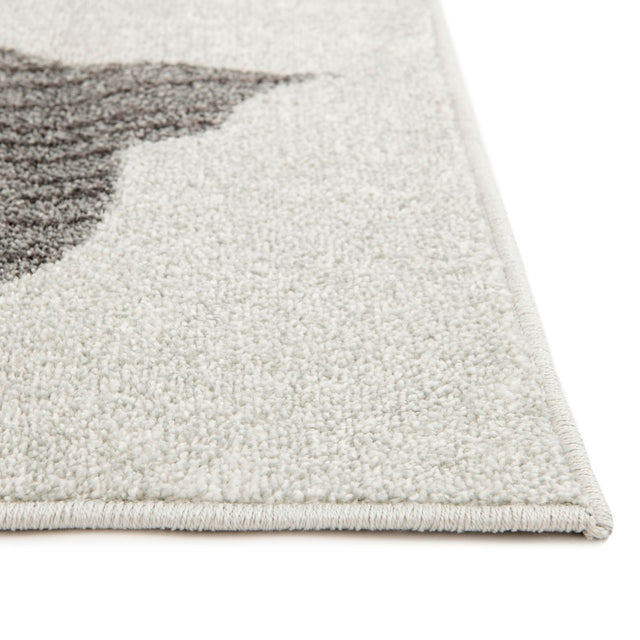 Gray 2' 2 x 2' 11 Whimsy Kids Rectangle Area Rug for Baby Nursery, Toddler Playroom, Bedrooms