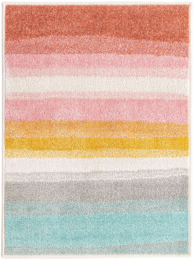 Multicolor 2' 2 x 2' 11 Whimsy Kids Rectangle Area Rug for Baby Nursery, Toddler Playroom, Bedrooms Playful Fun Design Easy Clean Carpet for Sale at Rug Engine