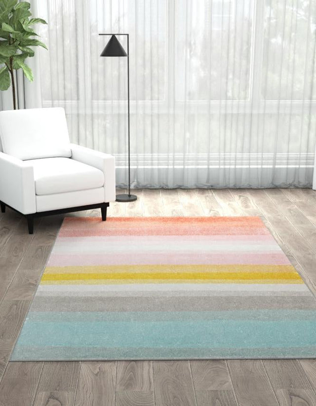 Multicolor 9' x 12' Whimsy Kids Rectangle Area Rug for Baby Nursery, Toddler Playroom, Bedrooms