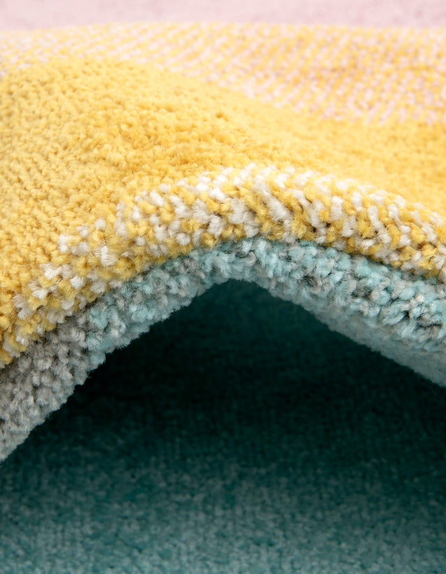 Multicolor 9' x 12' Whimsy Kids Rectangle Area Rug for Baby Nursery, Toddler Playroom, Bedrooms