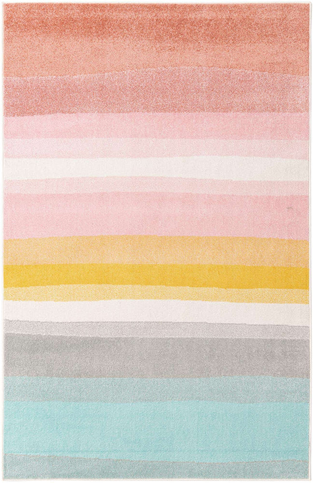 Multicolor 5' 3 x 8' Whimsy Kids Rectangle Area Rug for Baby Nursery, Toddler Playroom, Bedrooms Playful Fun Design Easy Clean Carpet for Sale at Rug Engine