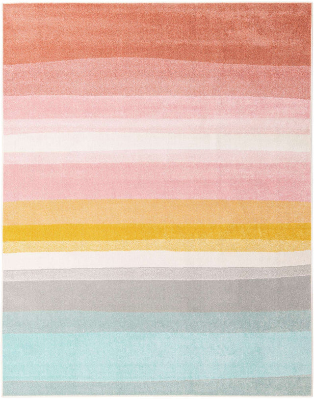 Multicolor 7' 10 x 10' Whimsy Kids Rectangle Area Rug for Baby Nursery, Toddler Playroom, Bedrooms