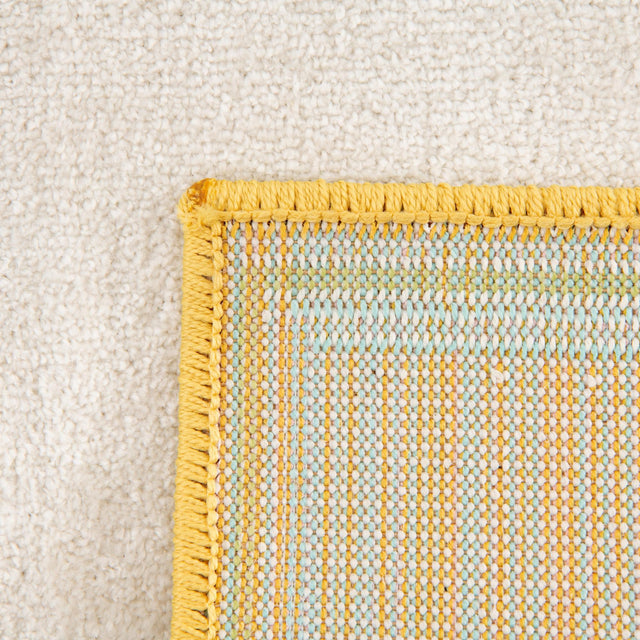 Ivory 7' 10 x 10' Whimsy Kids Rectangle Area Rug for Baby Nursery, Toddler Playroom, Bedrooms