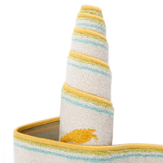 Ivory 5' 3 x 8' Whimsy Kids Rectangle Area Rug for Baby Nursery, Toddler Playroom, Bedrooms