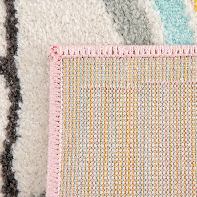 Ivory 5' 3 x 8' Whimsy Kids Rectangle Area Rug for Baby Nursery, Toddler Playroom, Bedrooms Playful Fun Design Easy Clean Carpet for Sale at Rug Engine