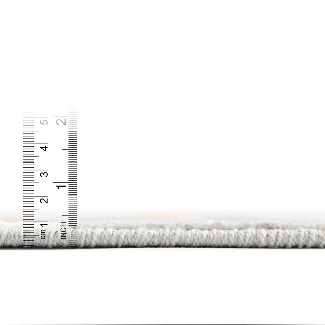 Gray 3' 11 x 5' 11 Whimsy Kids Rectangle Area Rug for Baby Nursery, Toddler Playroom, Bedrooms