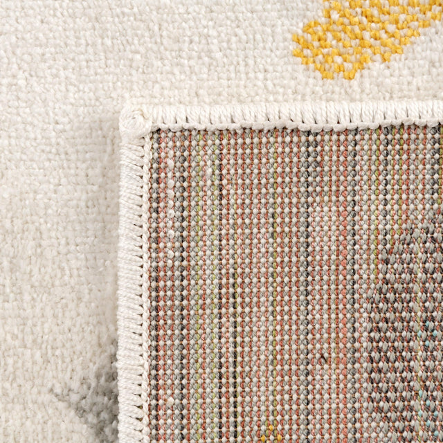 Ivory 3' 11 x 5' 11 Whimsy Kids Rectangle Area Rug for Baby Nursery, Toddler Playroom, Bedrooms